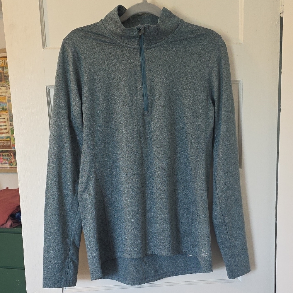 Womens Reebok Heathered Blue Pullover